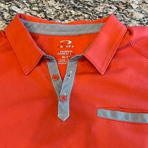 Mens XL orange Oakley polo, like new